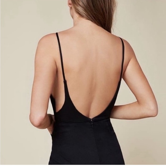 REFORMATION WOMEN’S ANDERSON HALTER JUMPSUIT, SIZE US 0-2, BLACK - Picture 3 of 13